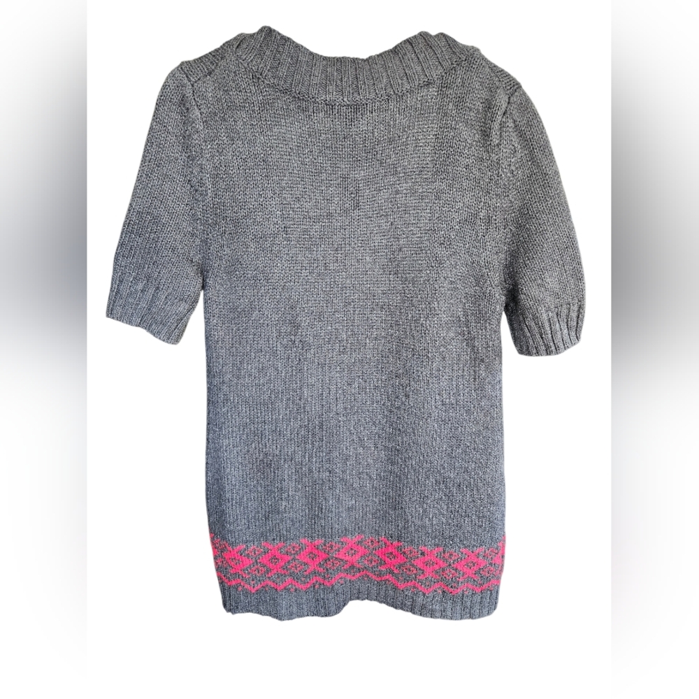 Banana Republic Gray Cardigan with Pink Accents - Picture 2 of 4
